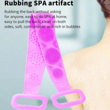 Silicone Body Back Scrubber - Double - Sided Bath Brush for Deep Cleaning & Massage (Medium Size /1pc) - justgrabit.in | Just Grab It