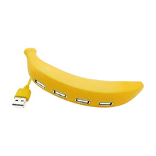 Banana Shape USB Hub, 2.0 Hub USB Splitter, 4 - Port USB Hub (1 Pc) - justgrabit.in | Just Grab It