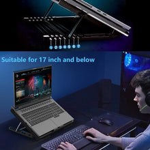 Laptop Cooler Cooling Pad with 2 Quiet Led Fans, Dual USB Ports, Portable Ultra Slim USB Powered 7 Heights Adjustable Laptop Stand for Gaming Laptop - Justgrabit Inc.