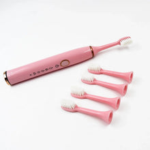 Adult Waterproof Electric Toothbrush with Extra 4 Toothbrush Head (1 Pc / USB Charging Operated / Mix Colour) - justgrabit.in | Just Grab It
