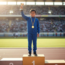Gold Finish Winner Medal with Tricolor Ribbon for Sports (1 Pc) - justgrabit.in | Just Grab It