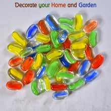 Glass Gem Stone, Flat Round Marbles Pebbles for Vase Fillers, Attractive pebbles for Aquarium Fish Tank. - Justgrabit Inc.