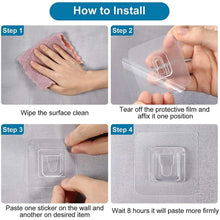 Transparent Adhesive Male Hook Used For Hanging Various Types Of Items (1Pc) - Justgrabit Inc.