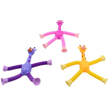 LED Telescopic Suction Cup Giraffe Toy, Tubes Fidget Toys, Shape Changing Telescopic Sensory Tubes Fidget Tubes Sensory Toys Suction Toy, Funny Gift (3 Pcs Set) - Justgrabit Inc.