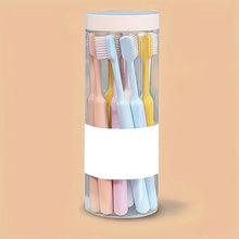 Plastic Toothbrush With Plastic Round Box (20 pcs Set) - justgrabit.in | Just Grab It