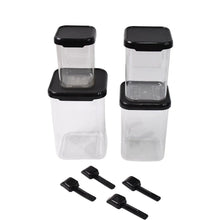 Plastic Air Tight Containers Storage (4 Pc Set With 4 Spoon) - Justgrabit Inc.