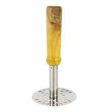 Stainless Steel Potato Masher, Pav Bhaji Masher with wooden handle - Justgrabit Inc.