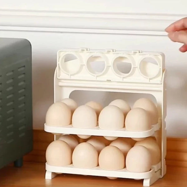 Plastic Foldable Egg Tray | 24 Grid Egg Storage Box (1 Pc) - justgrabit.in | Just Grab It