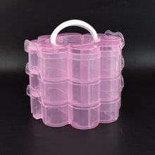 3 - Layer Transparent Plastic Flower - Shaped Storage Box with 9 Grids - Justgrabit Inc.