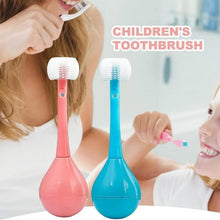 Soft Bristle 3 - Sided Training Toothbrush – Inverted Silicone Head for Kids (Ages 2 - 12, 1 Pc) - justgrabit.in | Just Grab It
