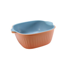 Plastic Washing Bowl & Strainer Basket for Kitchen (Set of 2) - justgrabit.in | Just Grab It