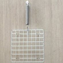 Square Stainless Steel Barbecue Grill with Steel Handle - Justgrabit Inc.