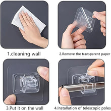 Wall Mount Transparent Self - Adhesive Clip with Strong Spring Grip - justgrabit.in | Just Grab It