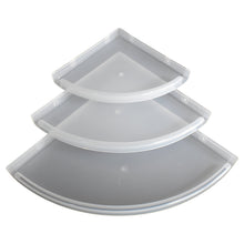 Bathroom Plastic Corner Shelf Rack Set for Wall Number of Shelves (3 Pcs Set) - justgrabit.in | Just Grab It