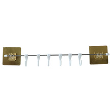 Wall Mounted Adhesive Kitchen Utility Hook Rack (1 Set) - justgrabit.in | Just Grab It
