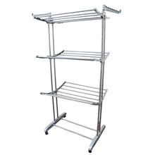 Premium Heavy Duty Stainless Steel 3 Layer Foldable Cloth Drying Stand (1 Set / With Color Box) - justgrabit.in | Just Grab It