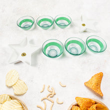 Star Station 6 Pc Glass Bowl & 2 Pc Plastic Star Snack Bowl Set (8 Pcs Set) - justgrabit.in | Just Grab It