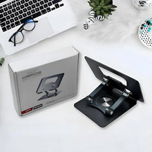 Aluminum Alloy 360°Rotating Bracket, Adjustable Laptop Stand, Portable Foldable Ergonomic Laptop Support - Justgrabit Inc.