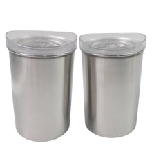 Stainless Steel Airtight Containers with See Through Lid (2 Pc Set / 1000 ML) - justgrabit.in | Just Grab It