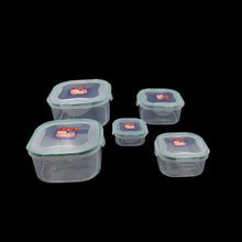 Kitchen Storage Containers Set – Fridge Storage, Plastic Organizer, Snap-Seal Lunch Box (5 Pcs Set) - Justgrabit Inc.