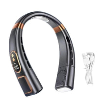 Premium USB Rechargeable Fashion Neck Fan with Digital Display (1 Pc) - justgrabit.in | Just Grab It