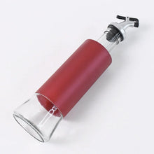 Glass Oil Dispenser with Plastic Covering, Oil and Vinegar Bottle (300 ml) - Justgrabit Inc.