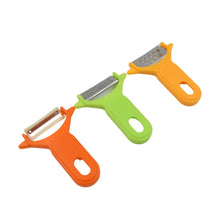 Peeler Slicers Shredders for Fruits and Vegetables, Cutter, Grater Kitchen Helper, Potato Fruits Peeler, Stainless Steel Sharp Blade with Non - Slip Handle (3 Pcs Set) - Justgrabit Inc.