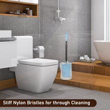 Toilet Plastic Brush with Holder Stand Western and Indian Toilet Bathroom Cleaning - justgrabit.in | Just Grab It