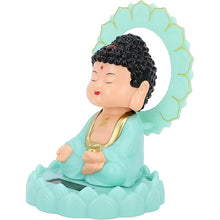 Plastic Solar Powered Moving Head Sitting Action Buddha Statue (1 Pc / Mix Color) - justgrabit.in | Just Grab It