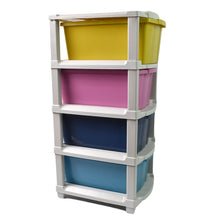 4 - Layer Plastic Drawer Storage Organizer, Multi - Purpose Cabinet (1 Pc) - justgrabit.in | Just Grab It