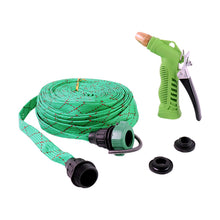 Approx 10 Meter Flexible Garden Water Pipe with High - Pressure Spray Nozzle - justgrabit.in | Just Grab It