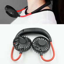 Hand Free Personal Fan - Portable USB Battery Rechargeable With Battery Comaprtment Mini Fan - Headphone Design Wearable Neckband Fan Necklance Fan Cooler Fan for Home, Sport, Camping, Beach, Travel, Office (Battery Not Included) - Justgrabit Inc.