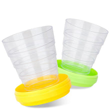 Portable Travelling Cup/Tumbler With Lid Folding / Pocket Glass for Travelling, Water Cup for Kids Walker, Folding Camping Cup with Lids Expandable Drinking Cup Folding Cup for Kids, Travel - (Pack of 1) - justgrabit.in | Just Grab It