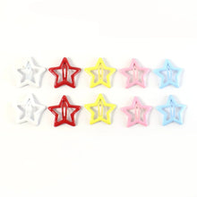 Metal Printed Star Shape Hair Clips (10 Pcs Set) - Justgrabit Inc.