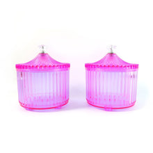 Plastic Luxury Transparent Dry Fruit Storage Jars (2 Pc) - justgrabit.in | Just Grab It