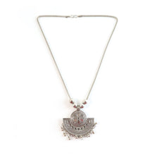 Oxidised Silver - Tone Traditional Long Necklace (1 Pc) - justgrabit.in | Just Grab It