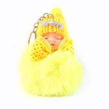 Cute Doll Plush Keychain with Soft Fur Ball (1 Pc) - justgrabit.in | Just Grab It