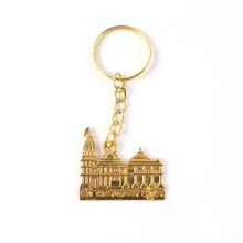 Premium Golden Metal Ram Mandir Keychain (1 Pc) - justgrabit.in | Just Grab It
