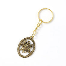 Maa Durga Oval Frame Golden Keychain (1 Pc) - justgrabit.in | Just Grab It