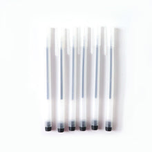 Transparent Smooth Writing Black Gel Pens Set of 6 Pieces - justgrabit.in | Just Grab It
