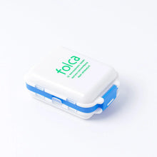 Portable Blue Dual - Sided Pill Organizer Box (1 Pc) - justgrabit.in | Just Grab It