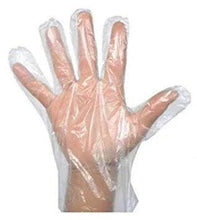 Plastic Transparent Disposable Clear Gloves (White) (100Pc) - Justgrabit Inc.