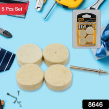 Rotary Tool Accessory Wool Felt Polishing Pad Felt (5 Pcs Set) - justgrabit.in | Just Grab It