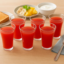 Stylish look Plastic Juicy Glass, Transparent Glasses Set 300ml (6pcs) - Justgrabit Inc.