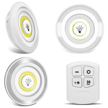 LED Light Under Closet Battery Powered Closet Wall Lamp with Remote Control Bedroom Kitchen Set of 3 LED Lights And 1 Remote Control (Battery Not Included) - Justgrabit Inc.