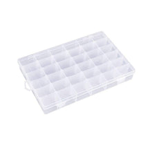 36 Grids Clear Plastic Organizer Box with Dividers Jewellery Storage Box 1 Pc - justgrabit.in | Just Grab It