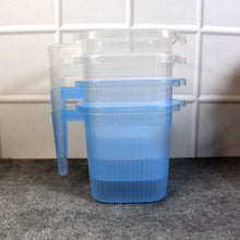 Plastic Transparent Bathroom Water Mug (4 pc / Mix colour / 1000 ML) - justgrabit.in | Just Grab It
