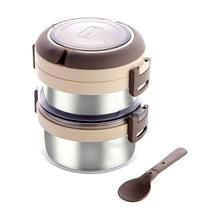 Ganesh Steko - 2 Double Layer Stainless Steel Insulated Lunch Box Set - Justgrabit Inc.