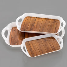 Serving Tray Set (Pack of 3 Pcs / Multicolor / Mix Size) - justgrabit.in | Just Grab It