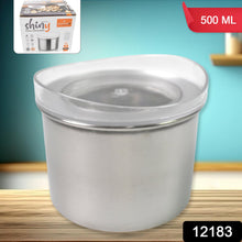 Multipurpose Stainless Steel Airtight Containers with See Through Lid (1 Pc / 500 ML) - justgrabit.in | Just Grab It